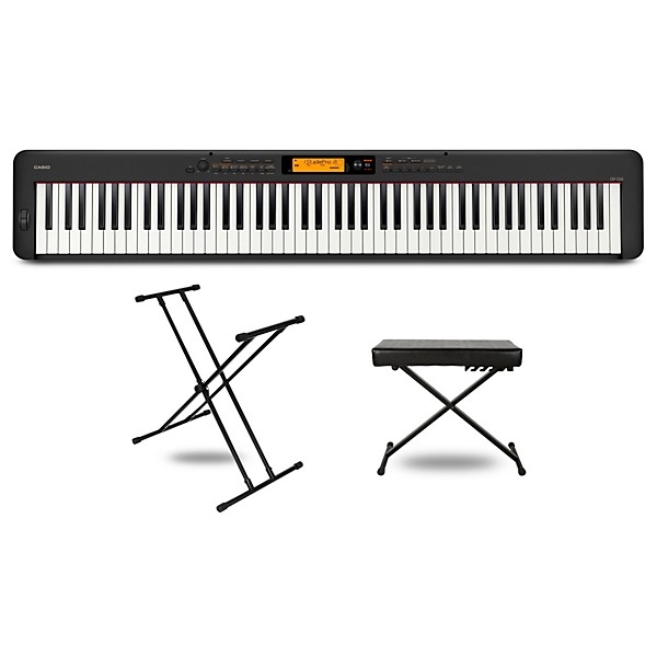 Casio CDP-S360 Digital Piano With X-Stand and Bench Black Essentials