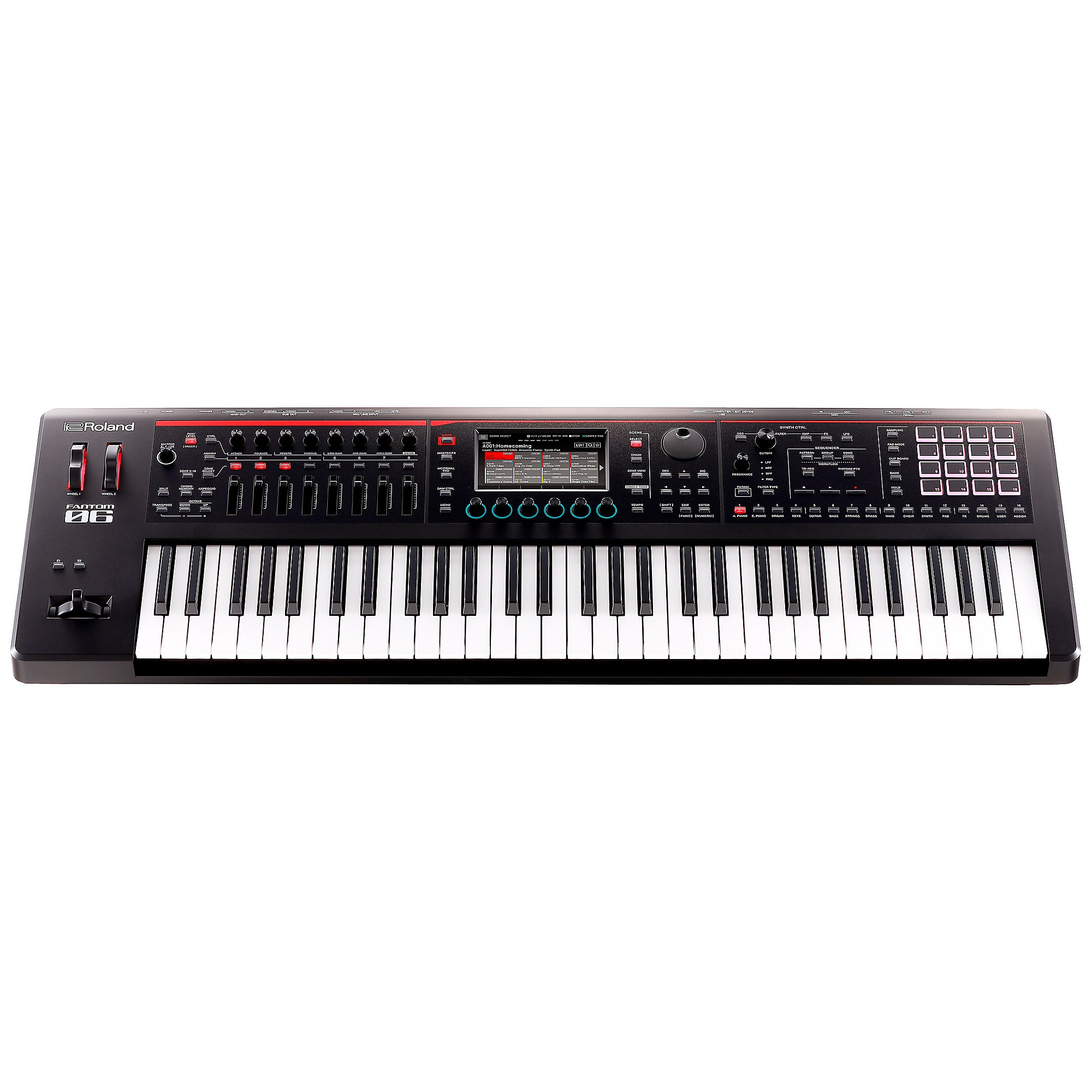 Roland FANTOM-06 Synthesizer With KS-20X, DP-10 and EV-5