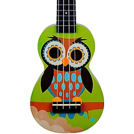 Mahalo Art Series Soprano Ukulele With Bag Owl Motif Mahalo Art Series Soprano Ukulele With Bag Owl Motif