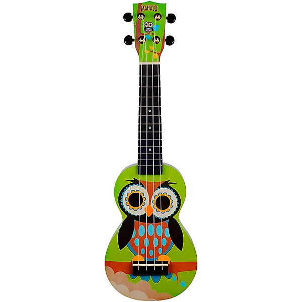 Mahalo Art Series Soprano Ukulele With Bag Owl Motif