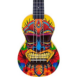 Mahalo Art Series Soprano Ukulele With Bag Tiki Motif