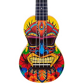 Mahalo Art Series Soprano Ukulele With Bag Owl Motif Mahalo Art Series Soprano Ukulele With Bag Tiki Motif