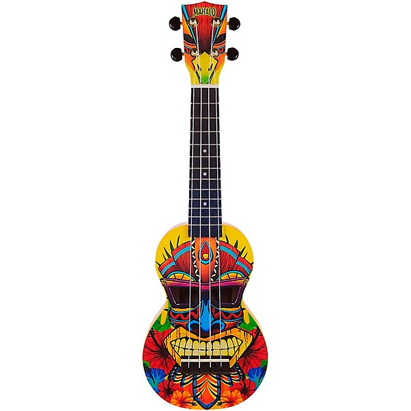 Mahalo Art Series Soprano Ukulele With Bag Tiki Motif