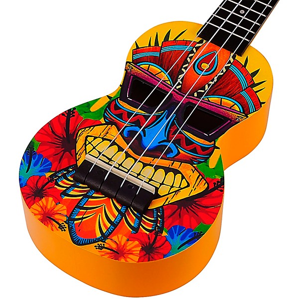 Mahalo Art Series Soprano Ukulele With Bag Tiki Motif