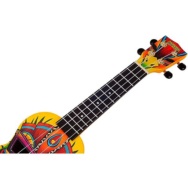 Mahalo Art Series Soprano Ukulele With Bag Tiki Motif