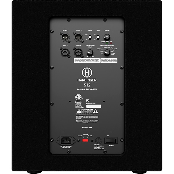 Harbinger LV8 Mixer Package With VARI V2300 Powered Speakers, S12 Subwoofer, Stands and Cables 10" Mains