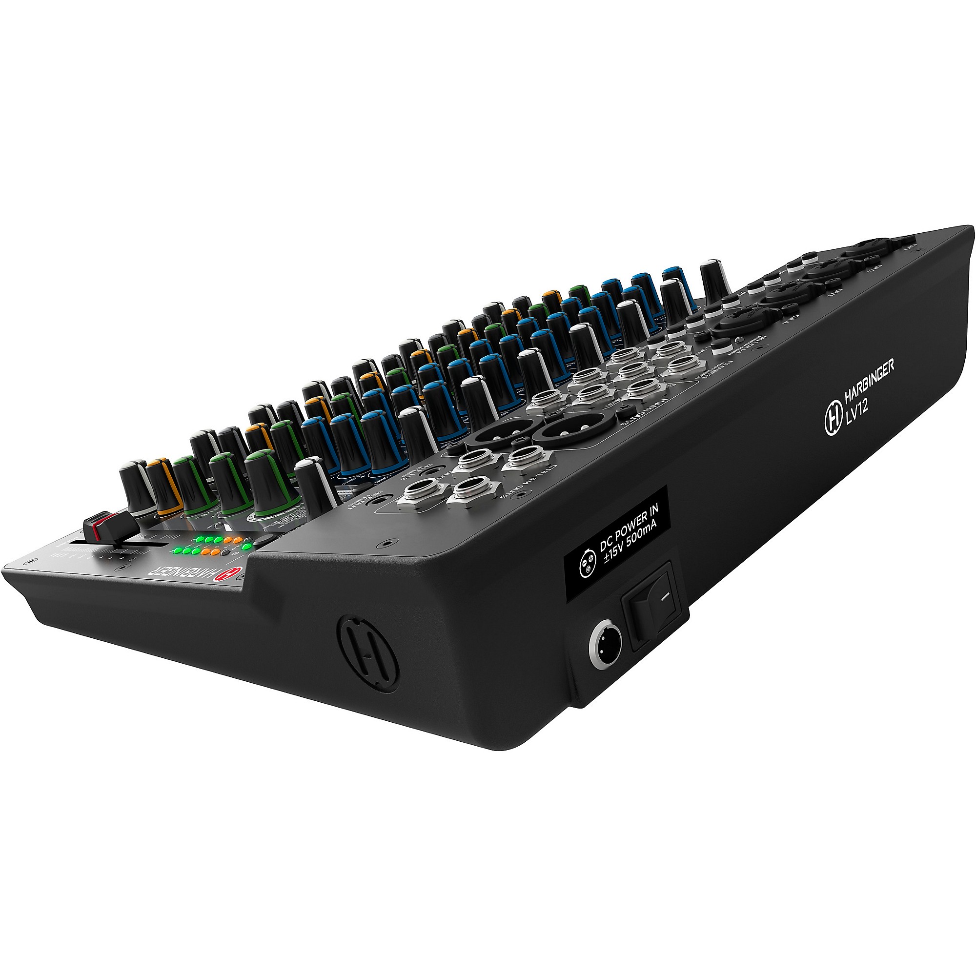 Harbinger LP9800 Powered Mixer Package With Kustom KPX10 Passive Speakers,  Stands and Cables 