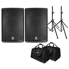 Kustom KPX Passive Speaker Package With Stands and Tote Bags 12" Mains