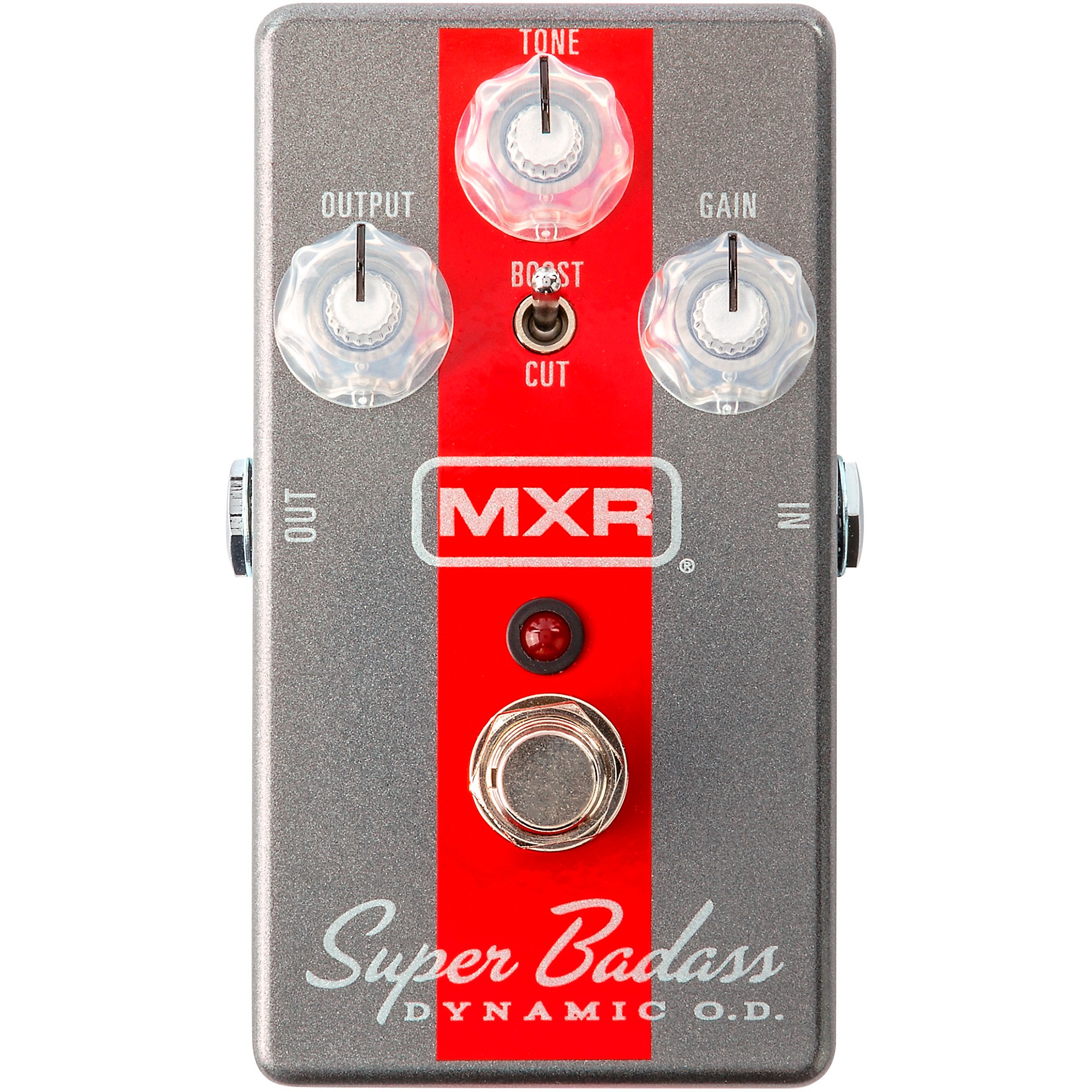 MXR M249 Super Badass Dynamic O.D. Effects Pedal Silver and Red