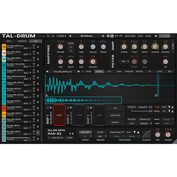 TAL Software TAL Drum Virtual Percussion Plug-in