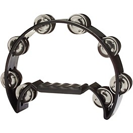 Stagg Double Row Cutaway Tambourine With 16 Jingles Black Stagg Double Row Cutaway Tambourine With 16 Jingles Black