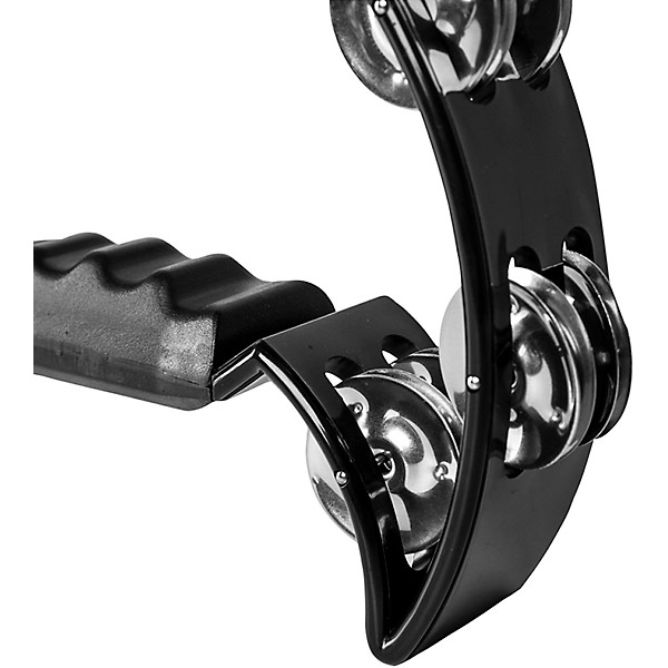 Stagg Double Row Cutaway Tambourine With 16 Jingles Black