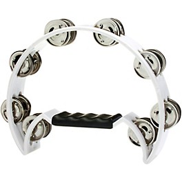 Stagg Double Row Cutaway Tambourine With 16 Jingles Black Stagg Double Row Cutaway Tambourine With 16 Jingles White