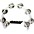 Stagg Double Row Cutaway Tambourine With 16 Jingles Black Stagg Double Row Cutaway Tambourine With 16 Jingles White