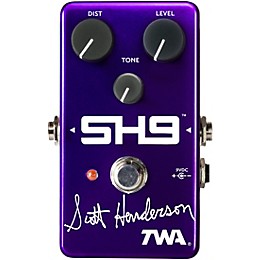 TWA Scott Henderson SH9 Signature (White Font) Distortion Effects Pedal Purple