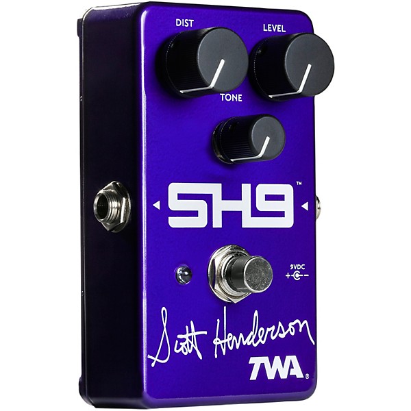 TWA Scott Henderson SH9 Signature (White Font) Distortion Effects Pedal Purple