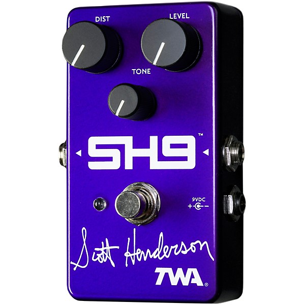 TWA Scott Henderson SH9 Signature (White Font) Distortion Effects Pedal Purple