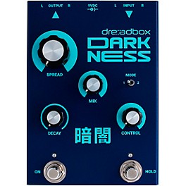 Open Box Dreadbox Darkness Stereo Reverb Effects Pedal Level 1 Dark Blue