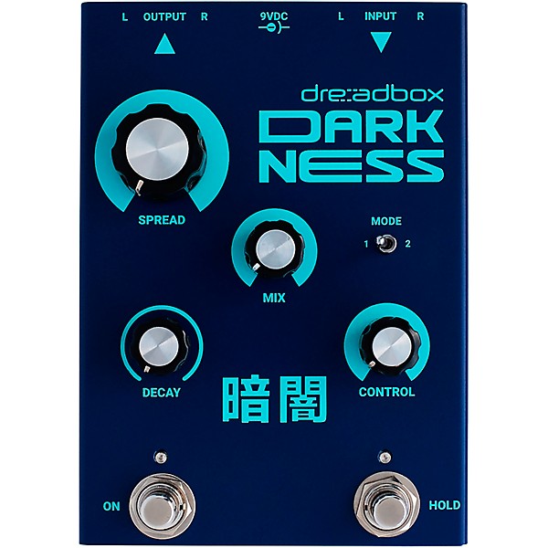 Dreadbox Darkness Stereo Reverb Effects Pedal Dark Blue