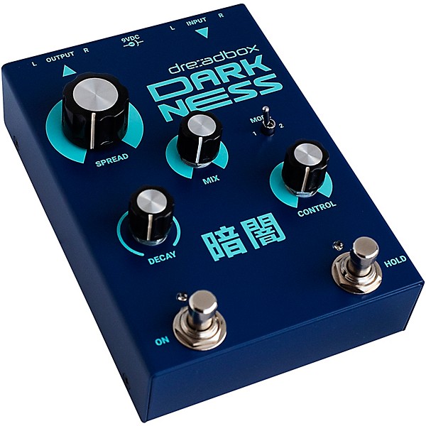 Dreadbox Darkness Stereo Reverb Effects Pedal Dark Blue