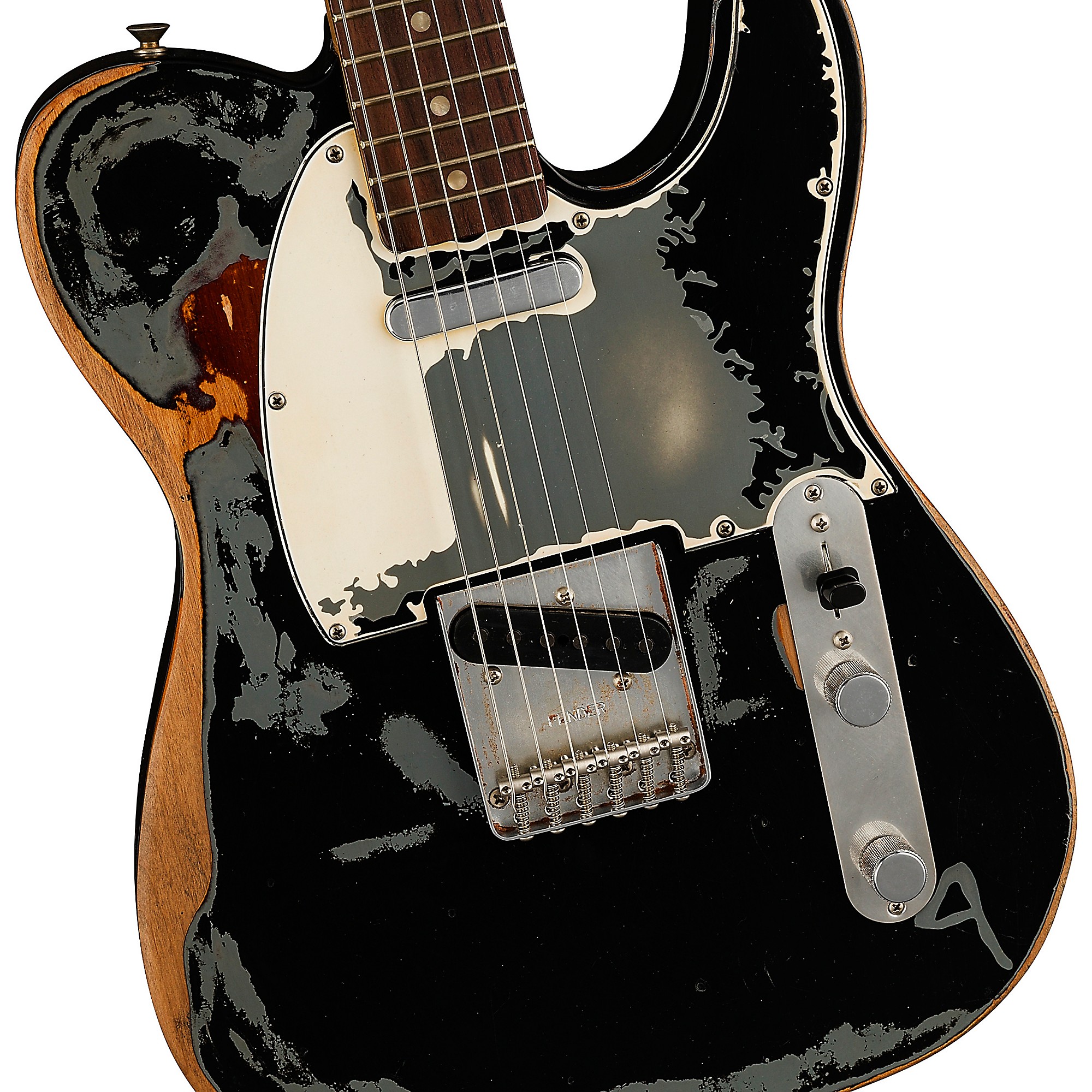 Fender Joe Strummer Telecaster Electric Guitar Black over 3