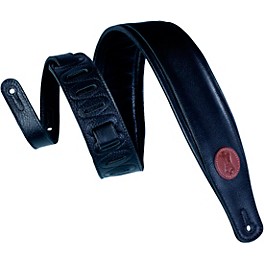 Levy's MSS2-BLK 3" Signature Series Black Leather Guitar Strap