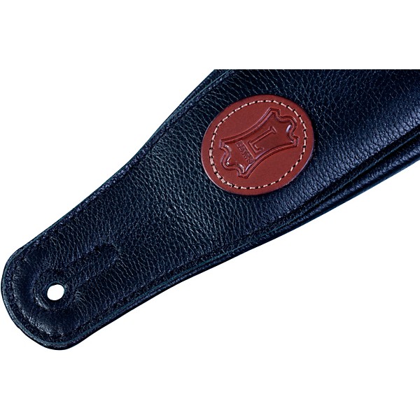 Levy's MSS2-BLK 3" Signature Series Black Leather Guitar Strap