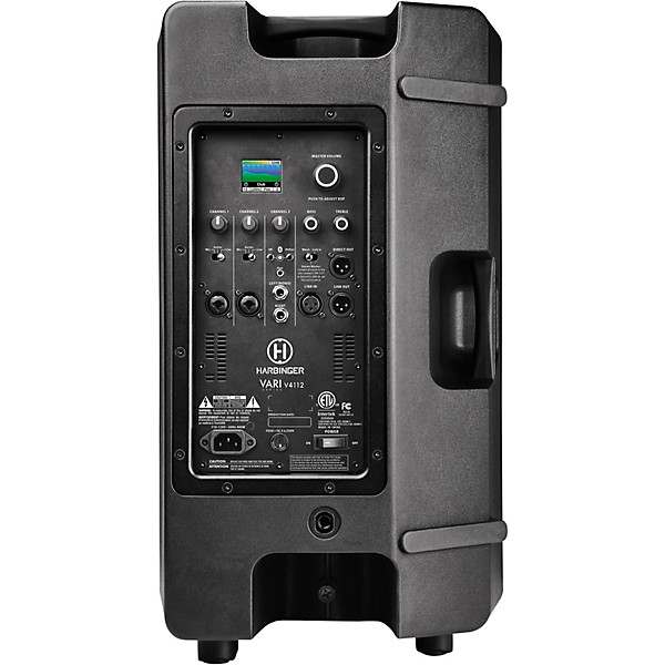 Harbinger LV14 Mixer Package With VARI V4100 Powered Speakers, VARI2318S Subwoofer, Stands, Cables and Tote Bags 12" Mains