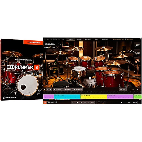 Toontrack EZdrummer 3 Virtual Drum Software Upgrade from Previous Version