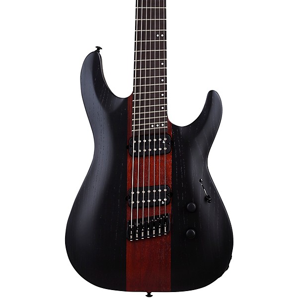 Open Box Schecter Guitar Research C-7 Multiscale Rob Scallon Electric Guitar Level 2 Satin Dark Roast 197881171285