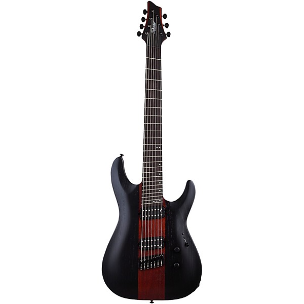 Open Box Schecter Guitar Research C-7 Multiscale Rob Scallon Electric Guitar Level 2 Satin Dark Roast 197881171285