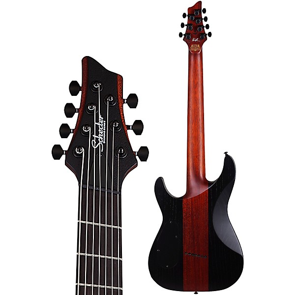 Open Box Schecter Guitar Research C-7 Multiscale Rob Scallon Electric Guitar Level 2 Satin Dark Roast 197881171285