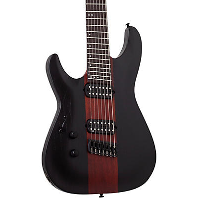 Schecter Guitar Research C-7 Multiscale Rob Scallon Left-Handed Electric Guitar Satin Dark Roast for sale