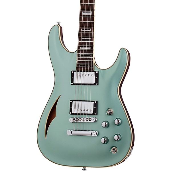 Schecter Guitar Research C-1 EA Classic Semi-Hollow Electric Guitar Satin Antique Pelham Blue