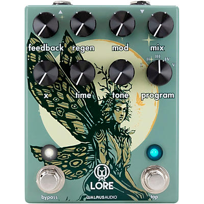Walrus Audio Lore Reverse Soundscape Generator Delay/Reverb/Pitch/Modulation Effects Pedal Green for sale