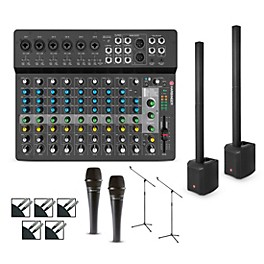 Harbinger LV14 Mixer Package With MLS900 Pair, Mics, Stands and Cables