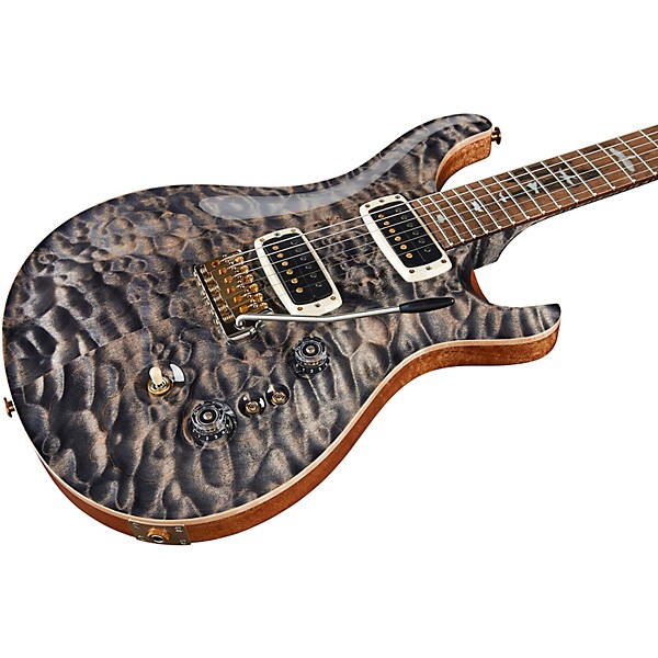 PRS Wood Library Custom 24-08 With Stained Maple Neck and Ziricote Fretboard Electric Guitar Charcoal