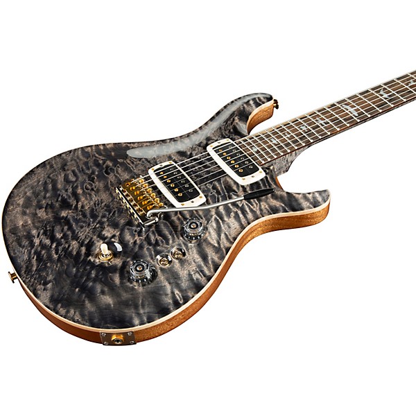 PRS Wood Library Custom 24-08 With Stained Maple Neck and Ziricote Fretboard Electric Guitar Charcoal