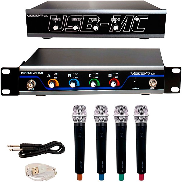 Open Box VocoPro USB-ACAPELLA-4 4-Channel Wireless Microphone/USB Interface Package, 902-927.2mHz Level 2 Set A 197881091927