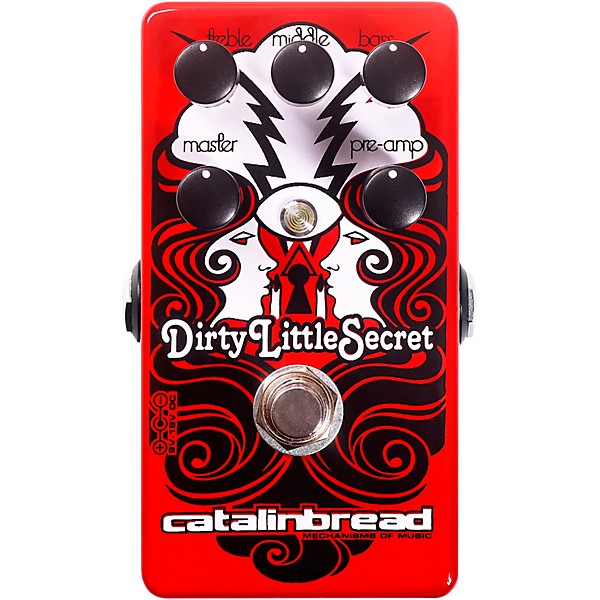 Catalinbread Dirty Little Secret Red Hot-Rodded Marshall Amp Emulation Effects Pedal Red