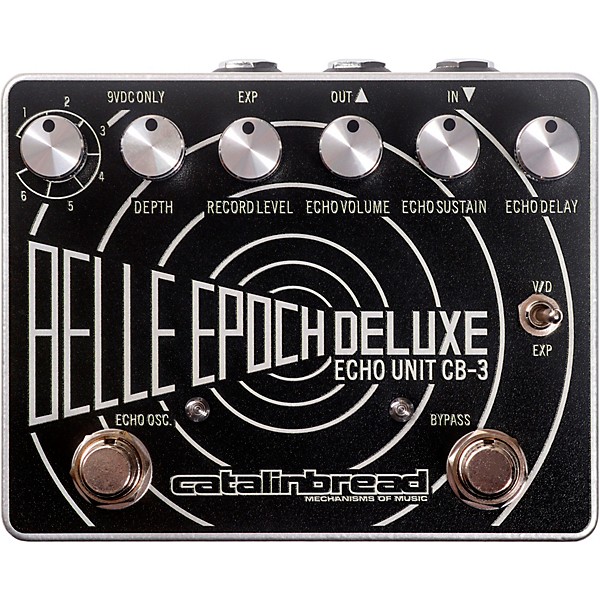 Catalinbread Belle Epoch Deluxe EP-3 Tape Echo Emulation Effects Pedal Black and Silver