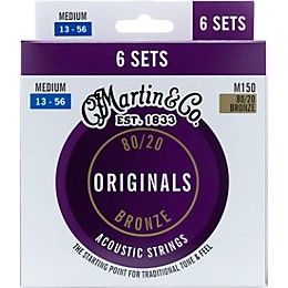 Martin Originals 80/20 Bronze Acoustic Guitar Strings Medium 12-Pack