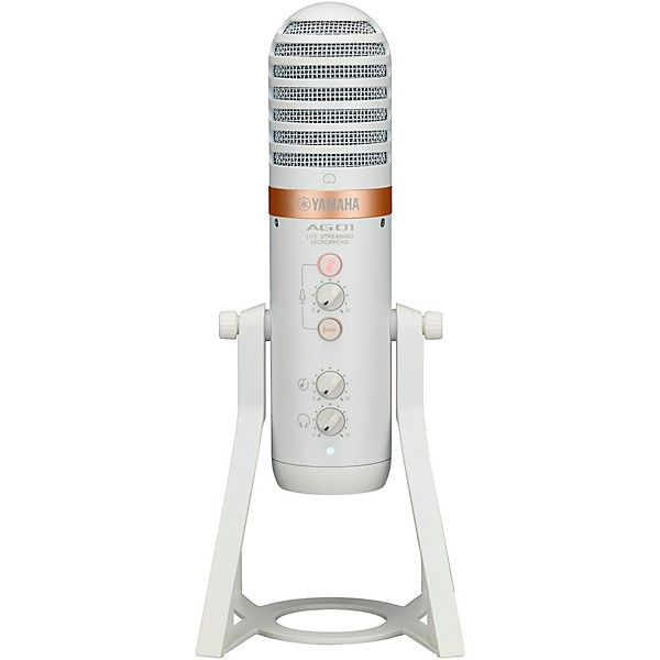Yamaha AG01 Streaming Loopback Audio USB Microphone White