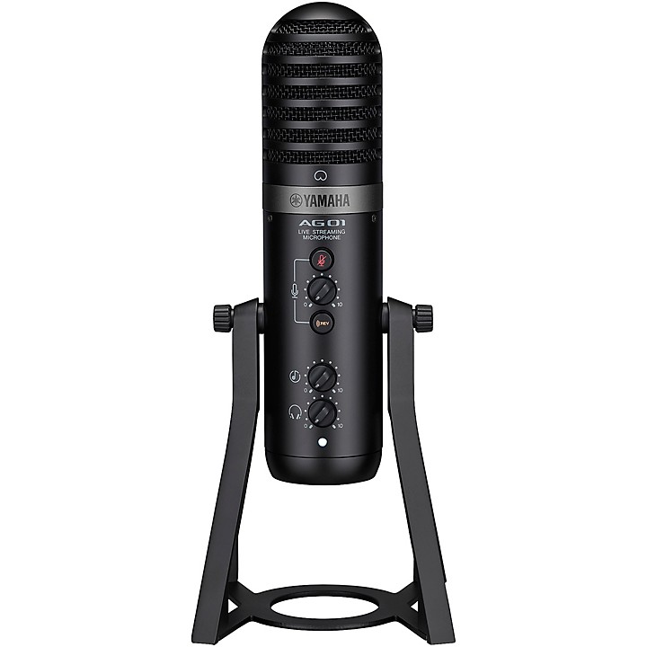 Yamaha AG01 Streaming Loopback Audio USB Microphone Black | Guitar