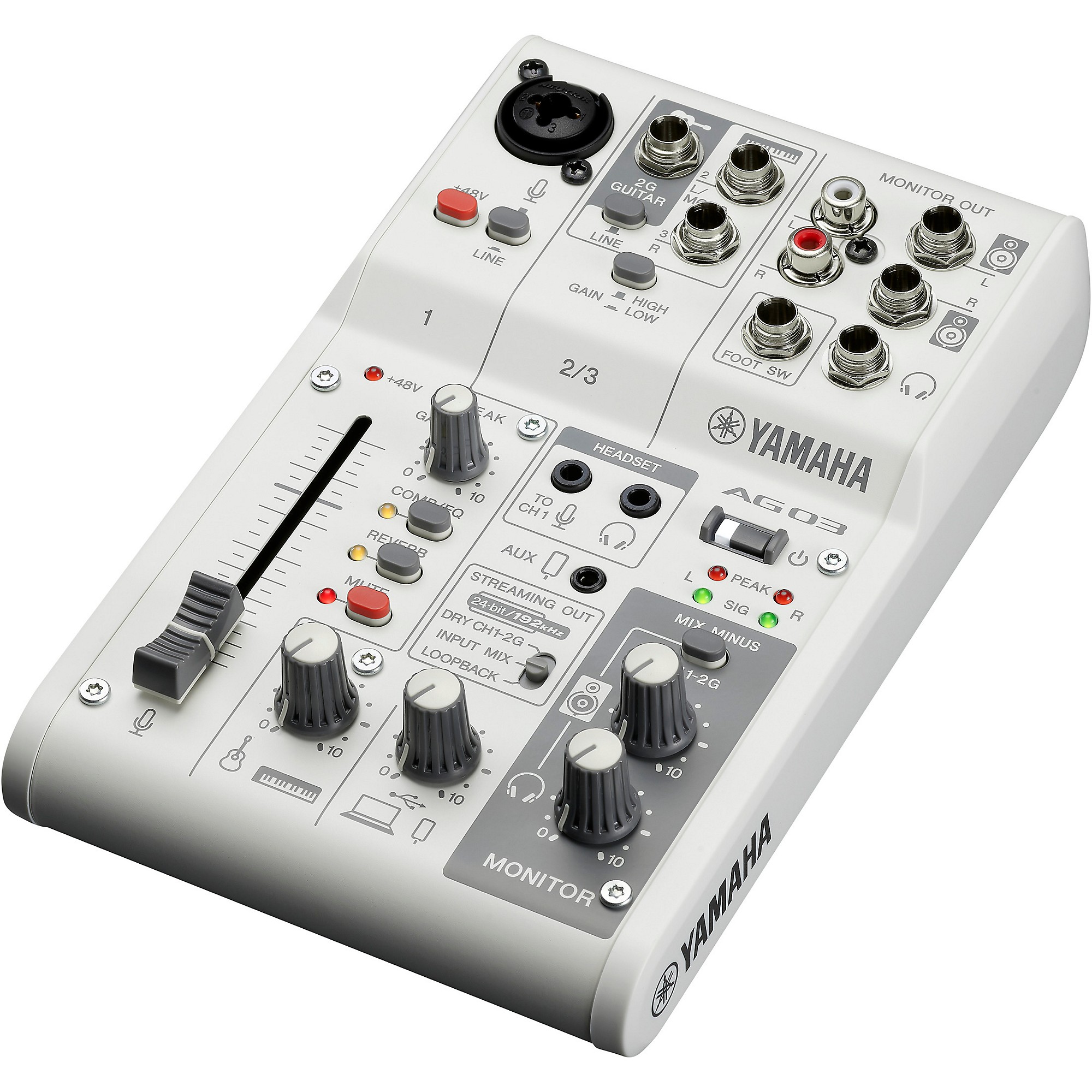 AG03MK2 3-Channel Loopback Audio USB Mixer - Yamaha USA