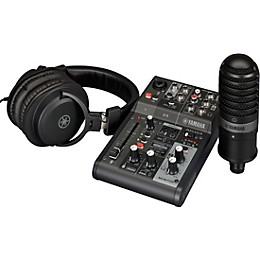 Yamaha AG03MK2 3-Channel Live Streaming Loopback Audio USB Mixer Black