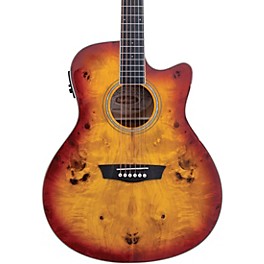 Washburn Deep Forest Burl ACE Acoustic-Electric Guitar Amber Fade