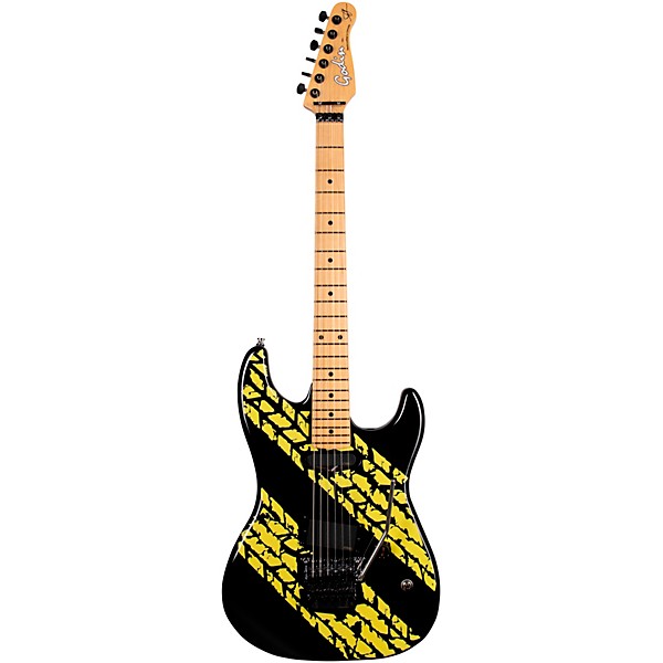 Godin Derry Grehan Signature Tread Graphics Electric Guitar Black