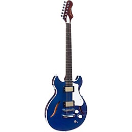 Harmony Comet Semi-Hollow Electric Guitar Midnight Blue