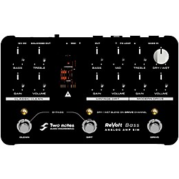 Two Notes AUDIO ENGINEERING ReVolt 3-Channel All-Analog Bass Simulator and DI Pedal Black